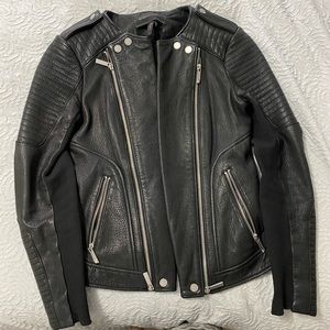 BCBGMaxAzria Leather Moto Jacket
